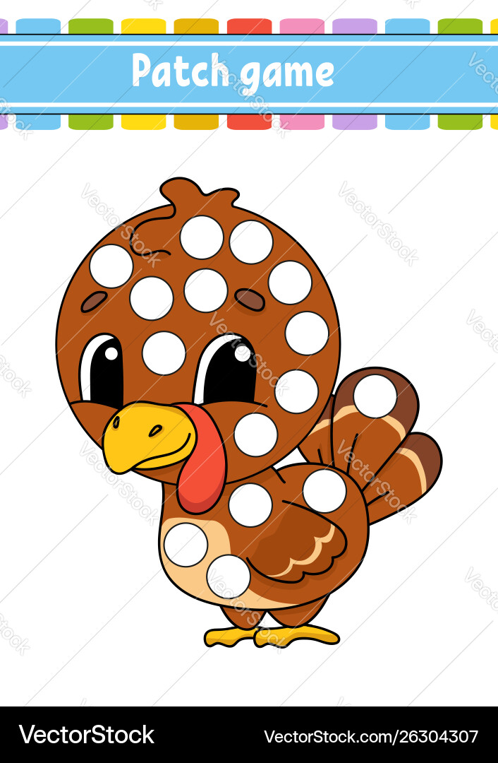 Patch game for children do a dot coloring page Vector Image