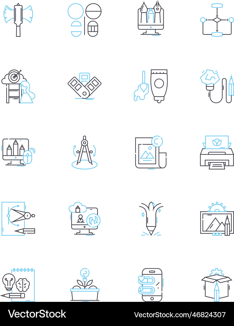 Polyhedra linear icons set vertex face edge Vector Image