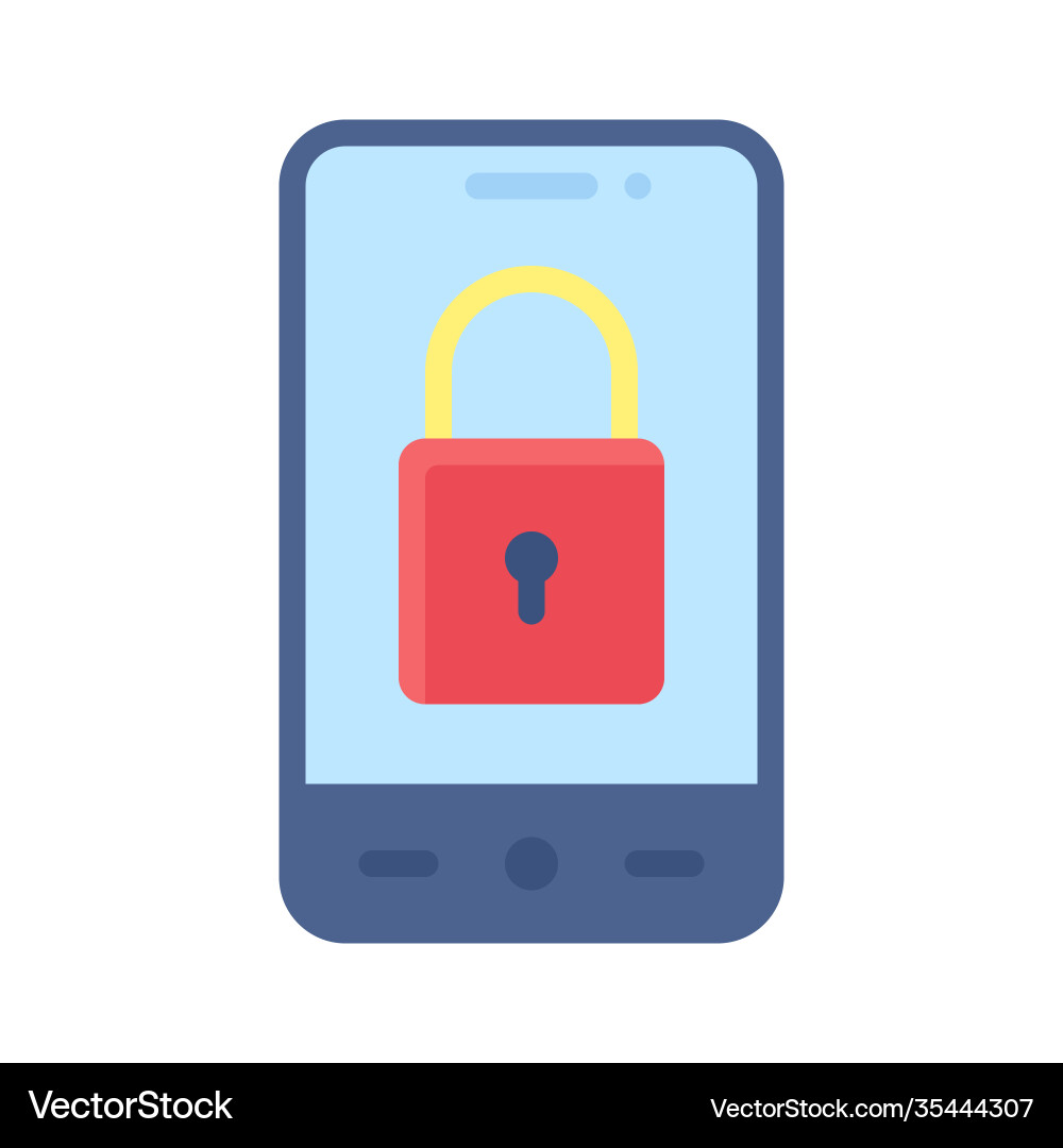 Security app icon mobile application vector image