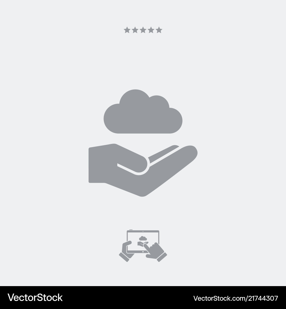 Service offer - cloud computing minimal icon Vector Image