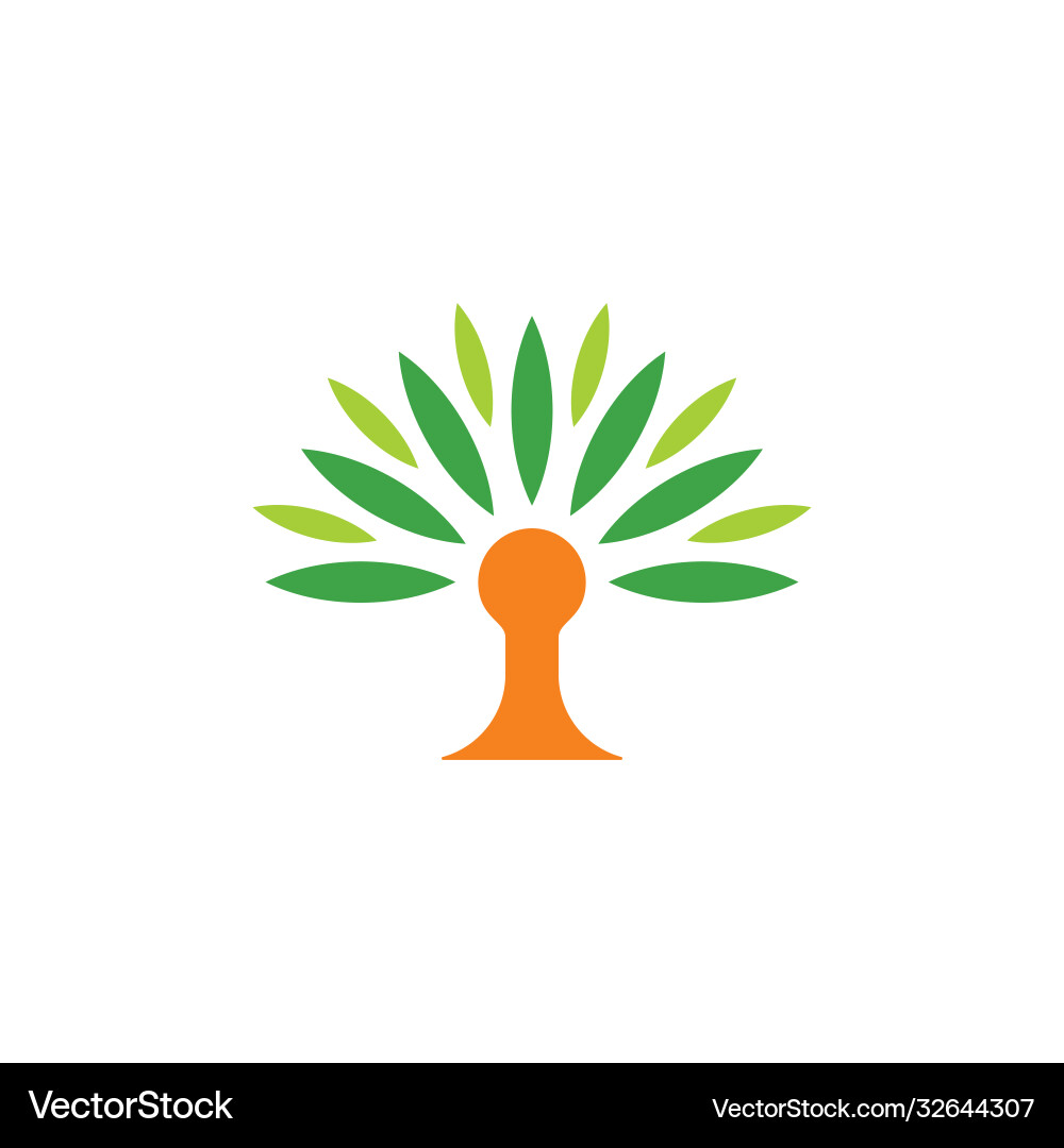 Simple dates tree abstract logo Simple dates tree abstract logo Vector Image