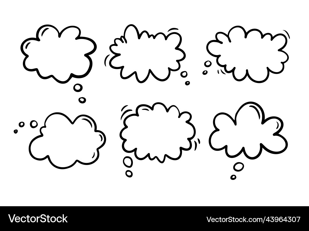 Thought bubble icon design smooth cloud doodle Thought bubble icon design smooth cloud doodle vector image