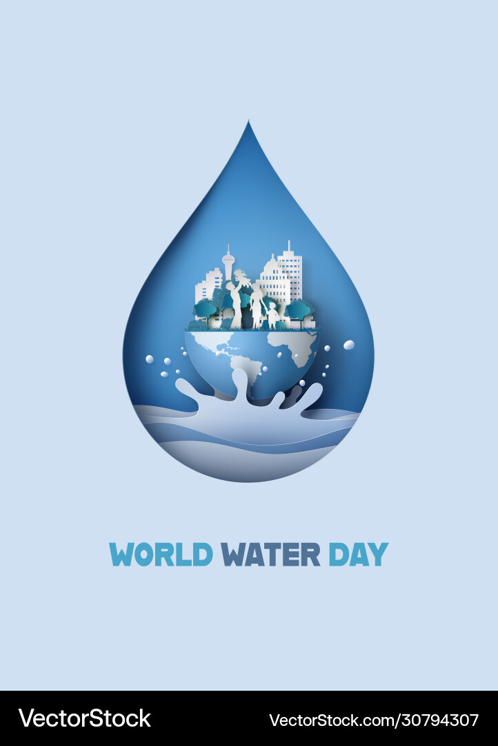 World Water Day - Ecology & Conservation Vector Image