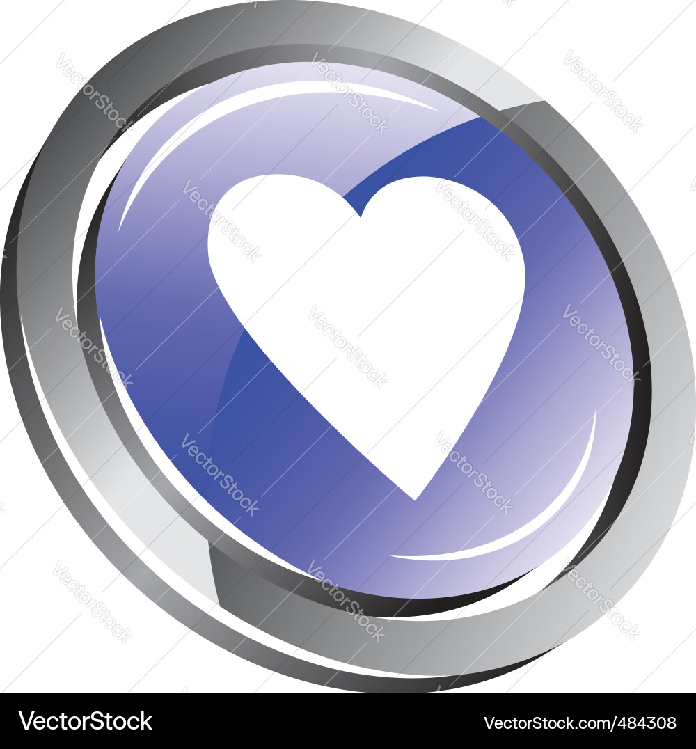 3d glossy button Vector Image