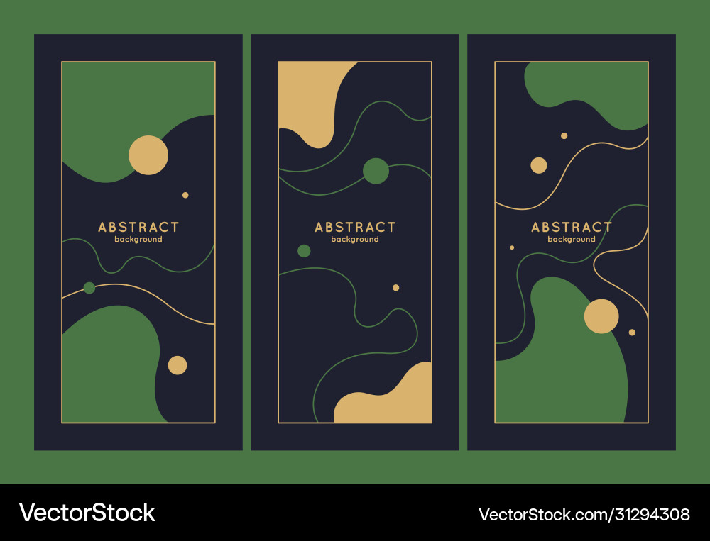 A set modern backgrounds with abstract elements vector image