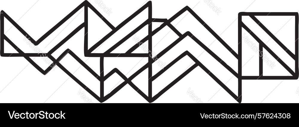 Abstract geometric zigzag pattern design vector image