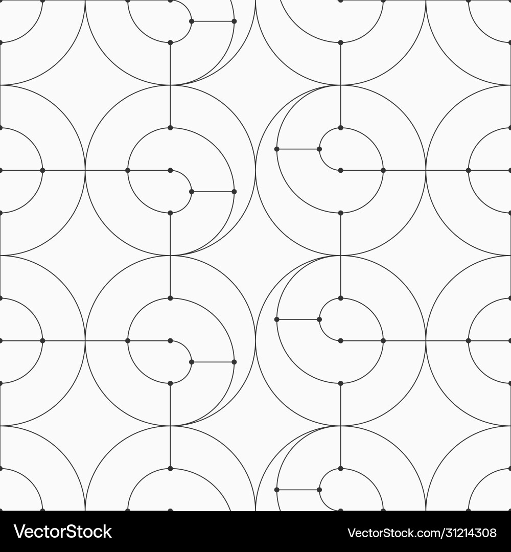 Abstract seamless pattern connecting circles Vector Image