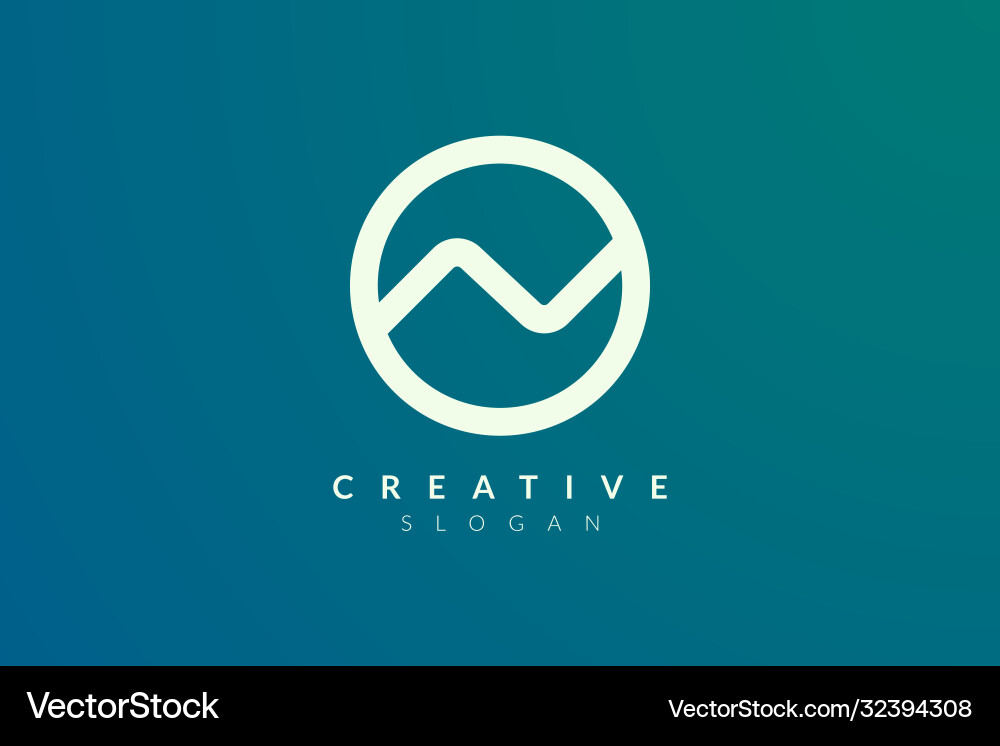 Circle with an abstract pattern forms letter Circle with an abstract pattern forms letter vector image