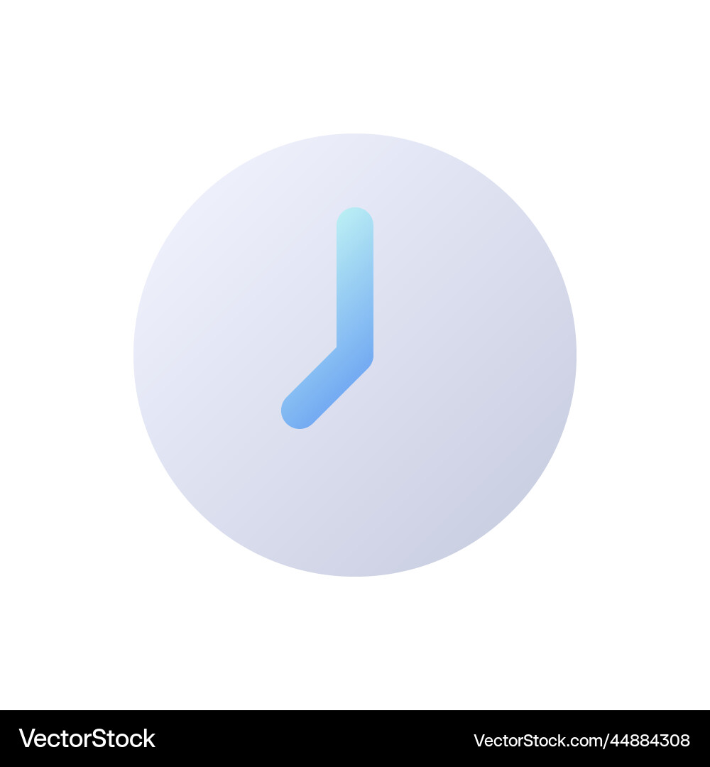 Clock pixel perfect flat gradient two-color ui Clock pixel perfect flat gradient two-color ui vector image