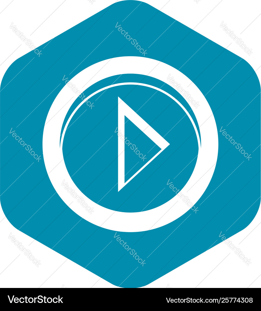 Cursor to right in circle icon simple style Cursor to right in circle icon simple style vector image