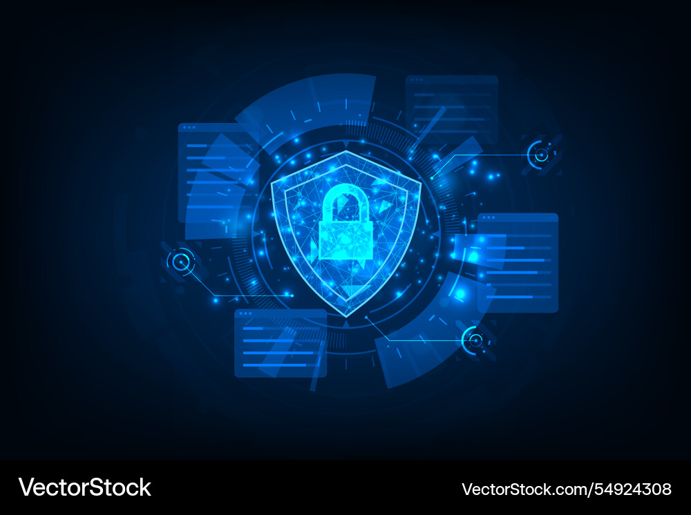 Cybersecurity Network Connection vector image