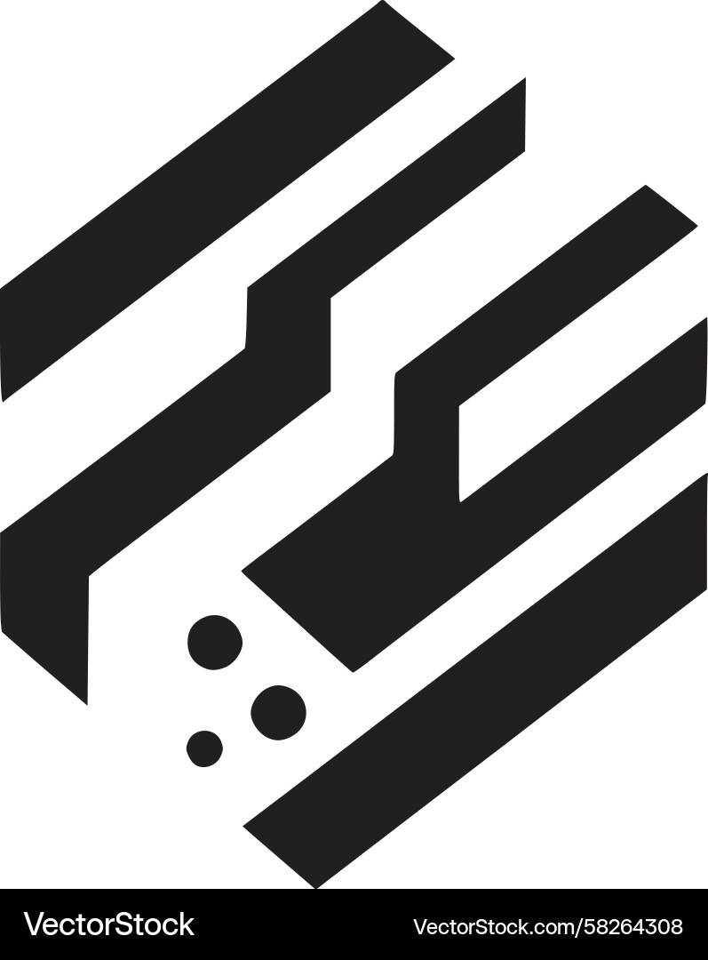 Digital Fragment - Hexagonal Pattern Vector Image