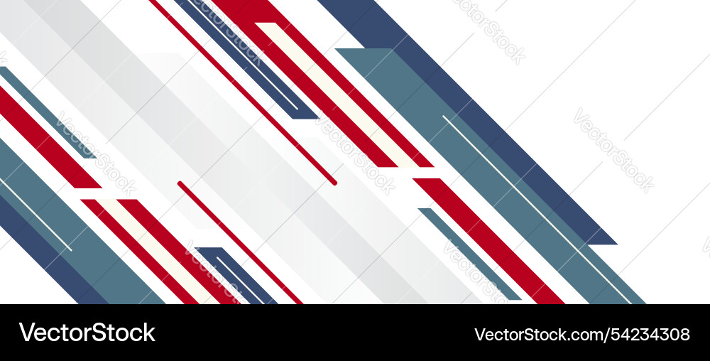 Dynamic geometric abstract background with red Vector Image
