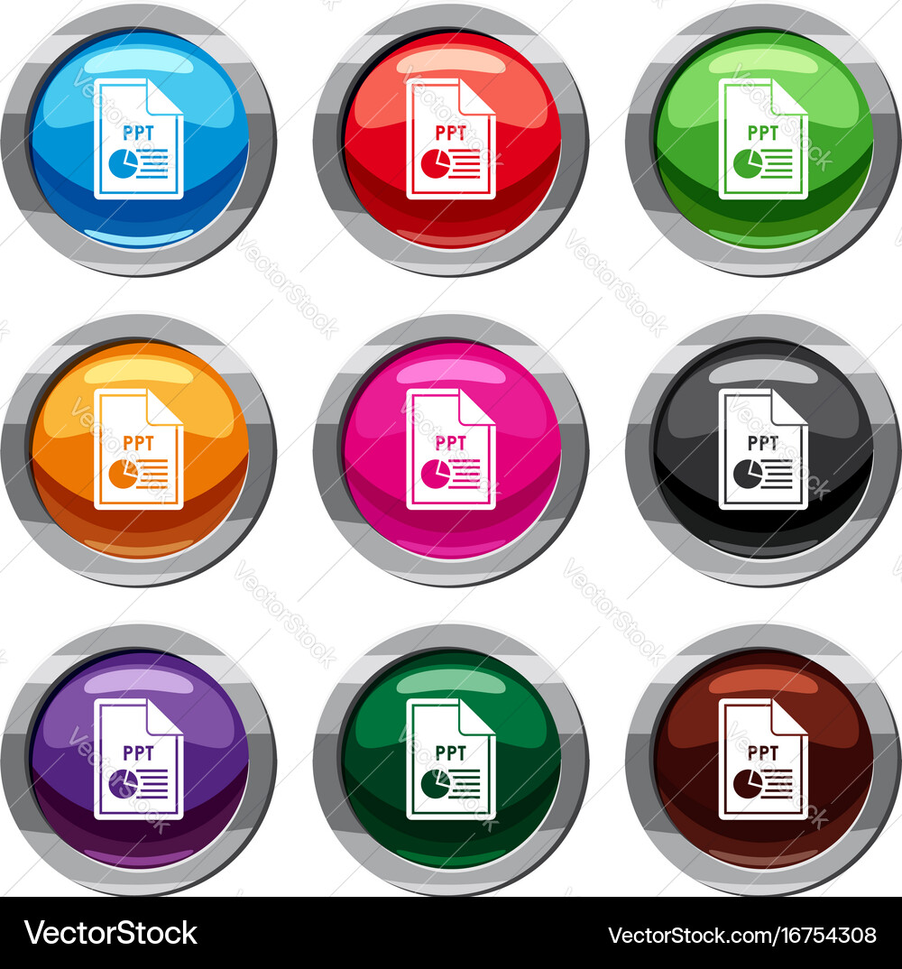 File ppt set 9 collection Vector Image