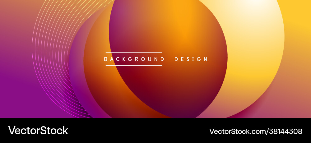 Gradient circles with shadows techno Gradient circles with shadows techno vector image