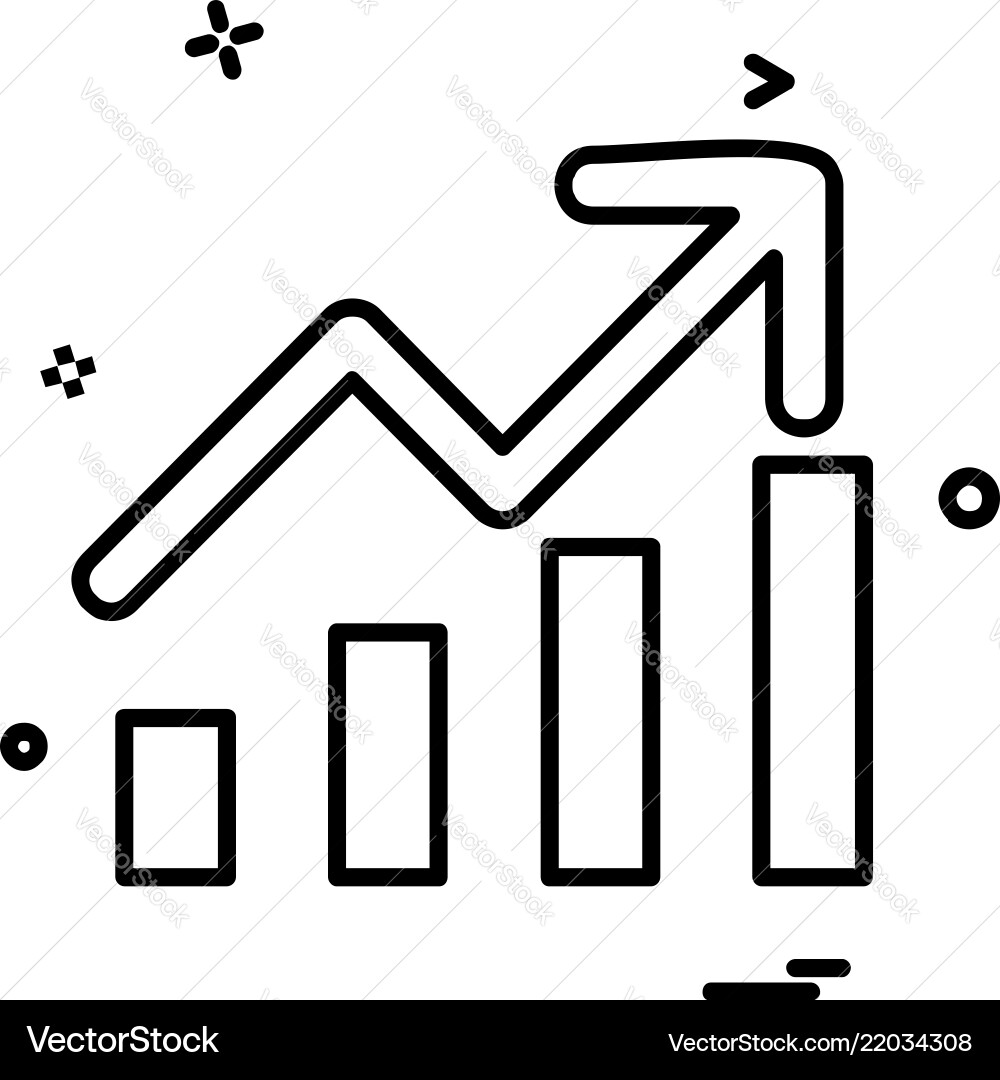 Graph icon design Graph icon design Vector Image