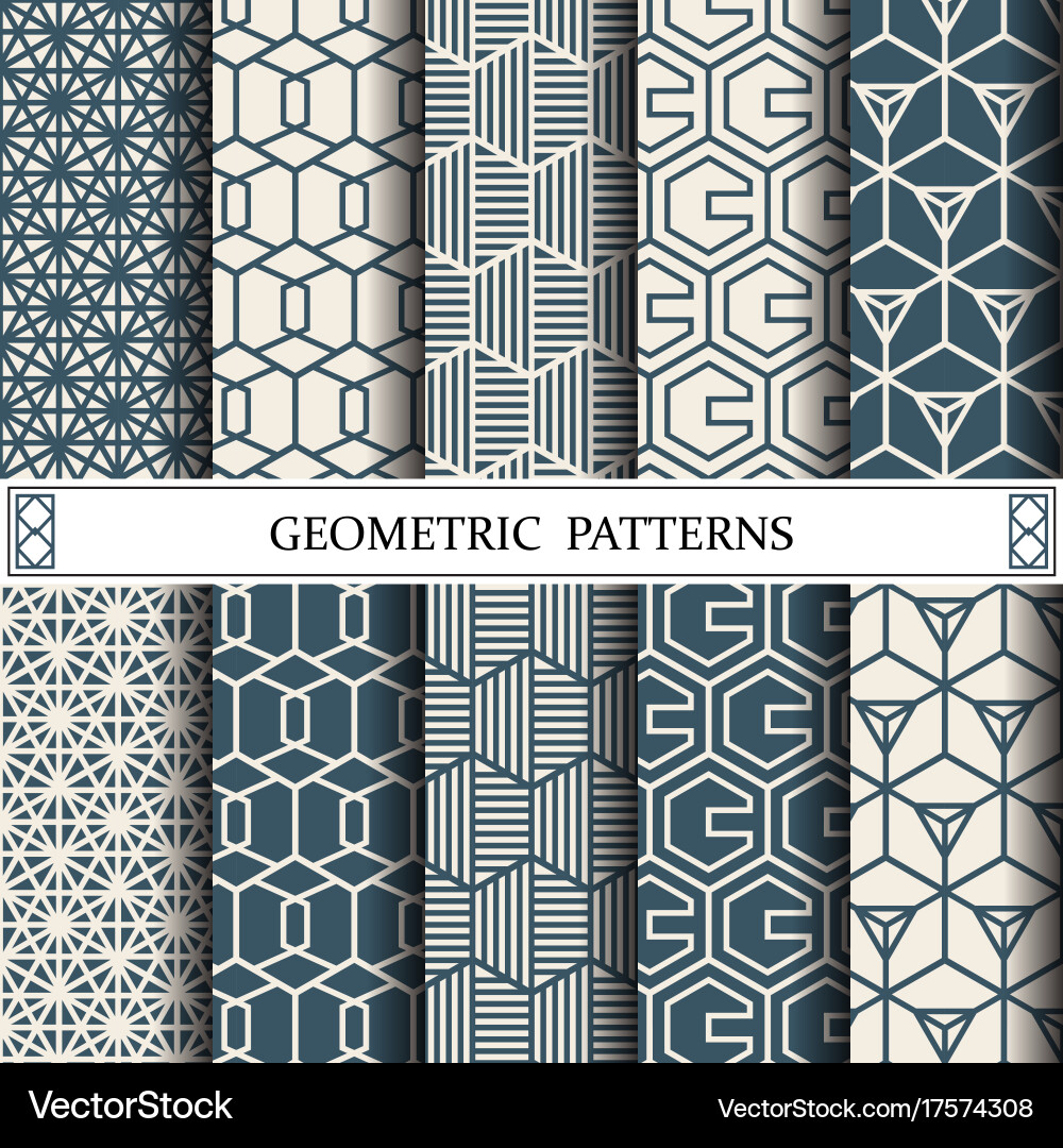 Hexagon geometric patternpattern fills web Vector Image