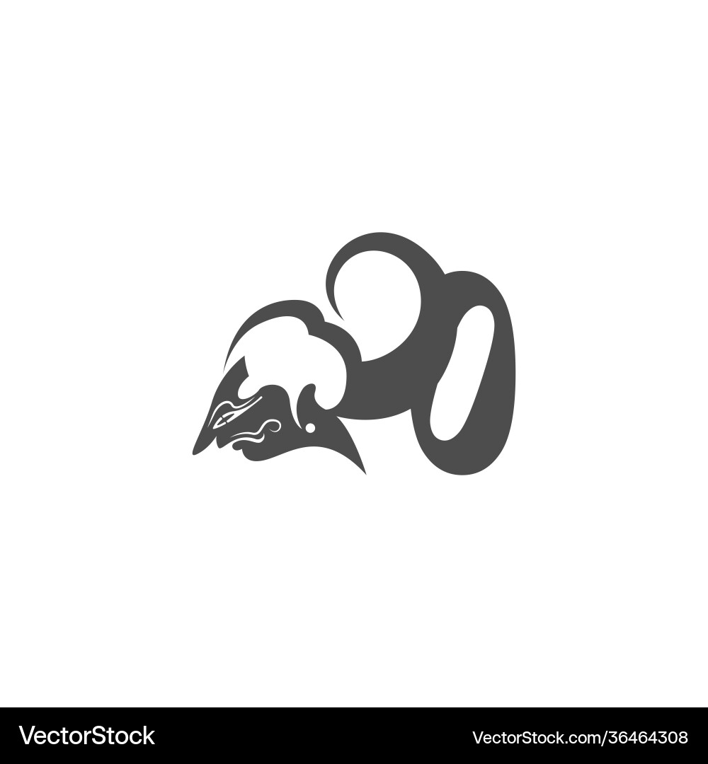 Javanese puppet icon with number logo design Javanese puppet icon with number logo design vector image