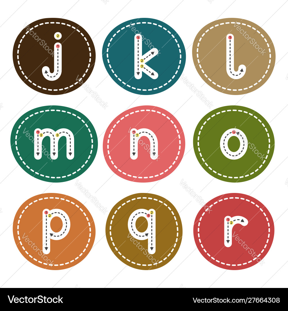 Learn to write letters part 2 small Learn to write letters part 2 small vector image