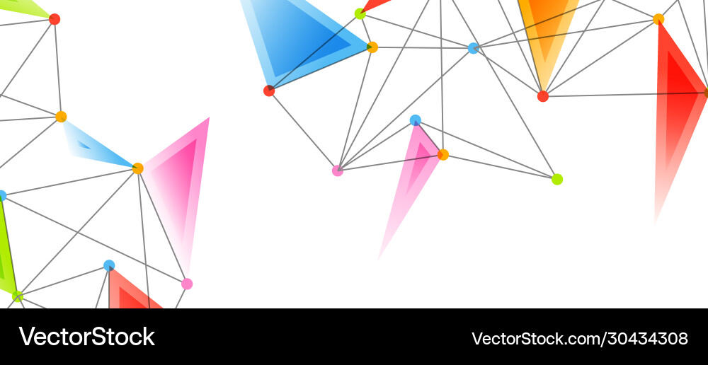 Line points connections triangular technology Line points connections triangular technology Vector Image