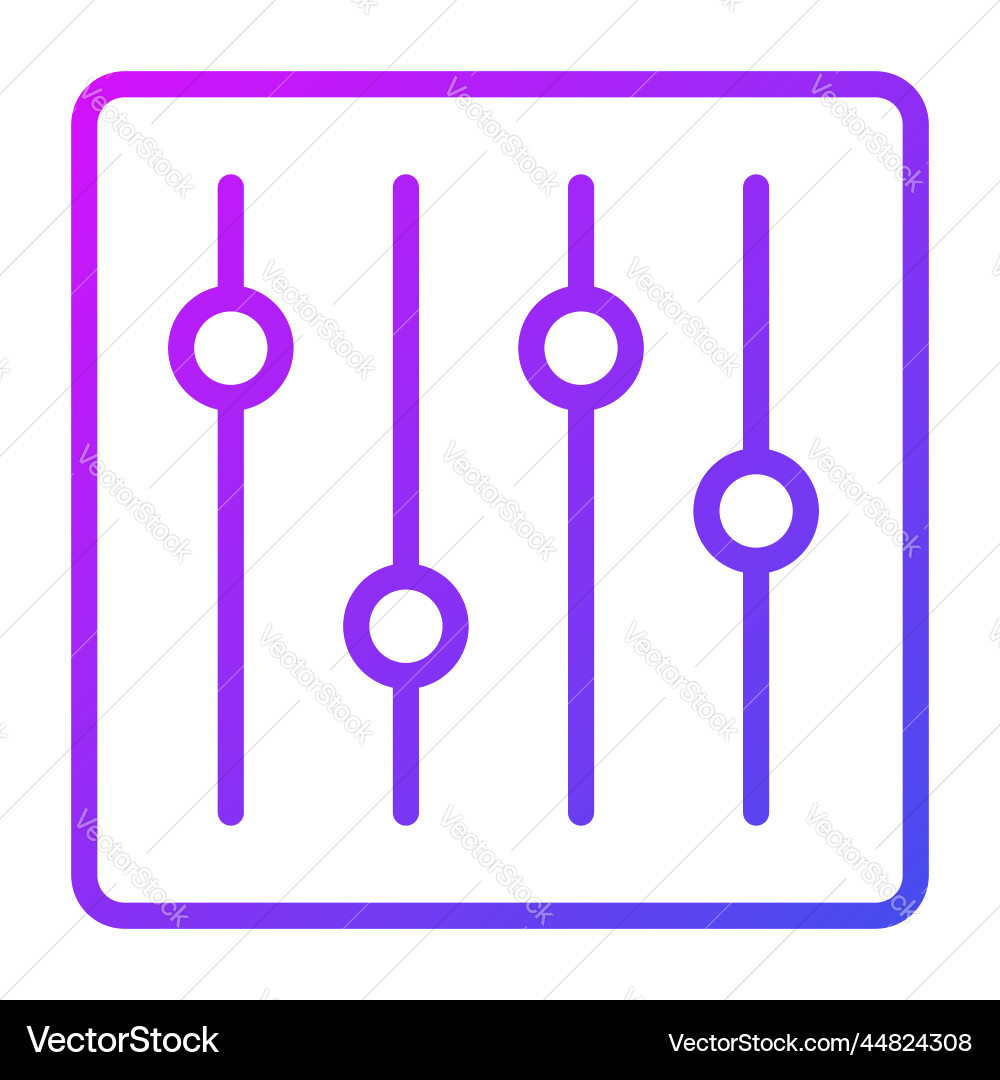 Mixer icon user interface as a simple sign vector image