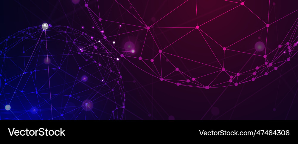 Neural network concept connected cells with links Neural network concept connected cells with links vector image