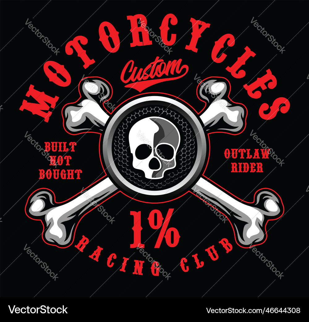 Patch biker design template Patch biker design template vector image