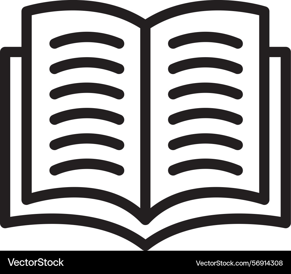 Reading event linear style icon design Vector Image