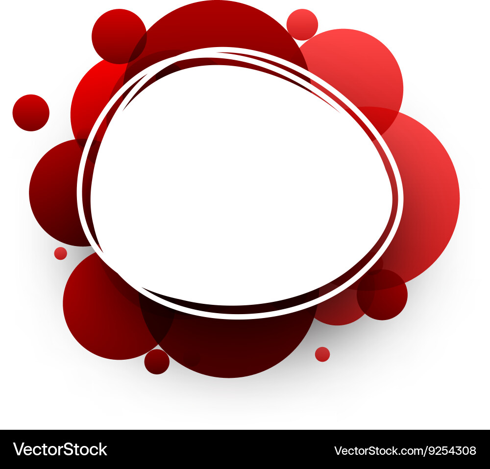 Red Bubble Abstract Background Vector Image