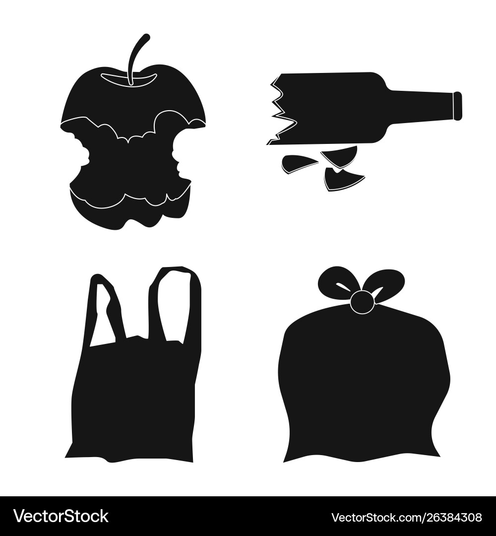 Refuse and junk symbol set Vector Image