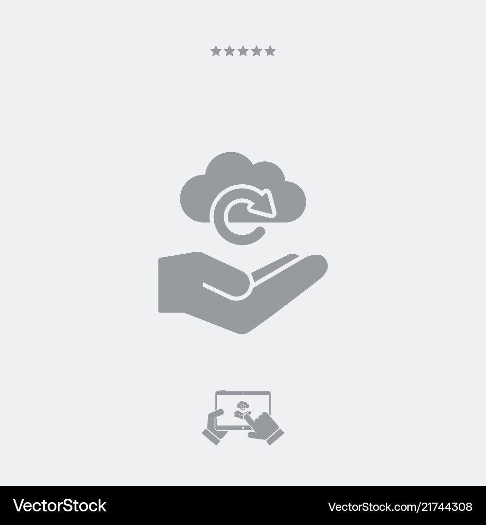 Service offer - cloud computing minimal icon Service offer - cloud computing minimal icon vector image