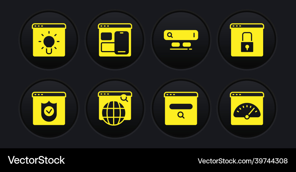 Set browser with shield secure your site https Set browser with shield secure your site https vector image