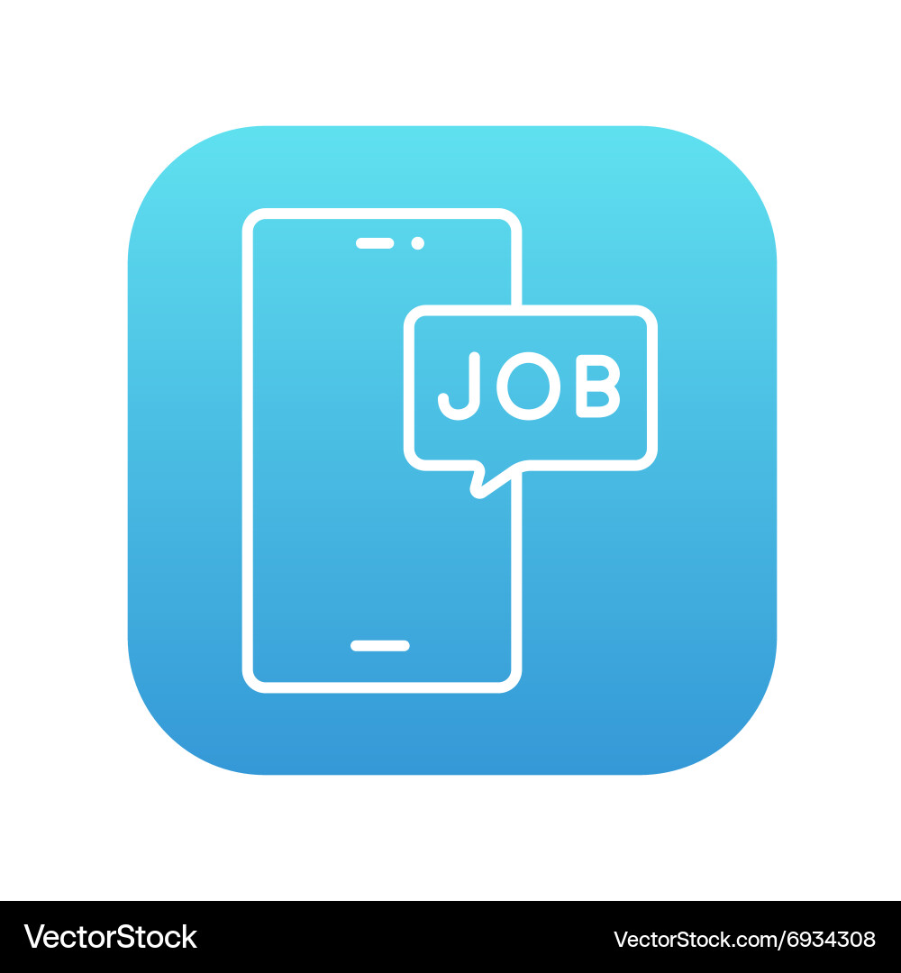 Touch screen phone with message line icon vector image