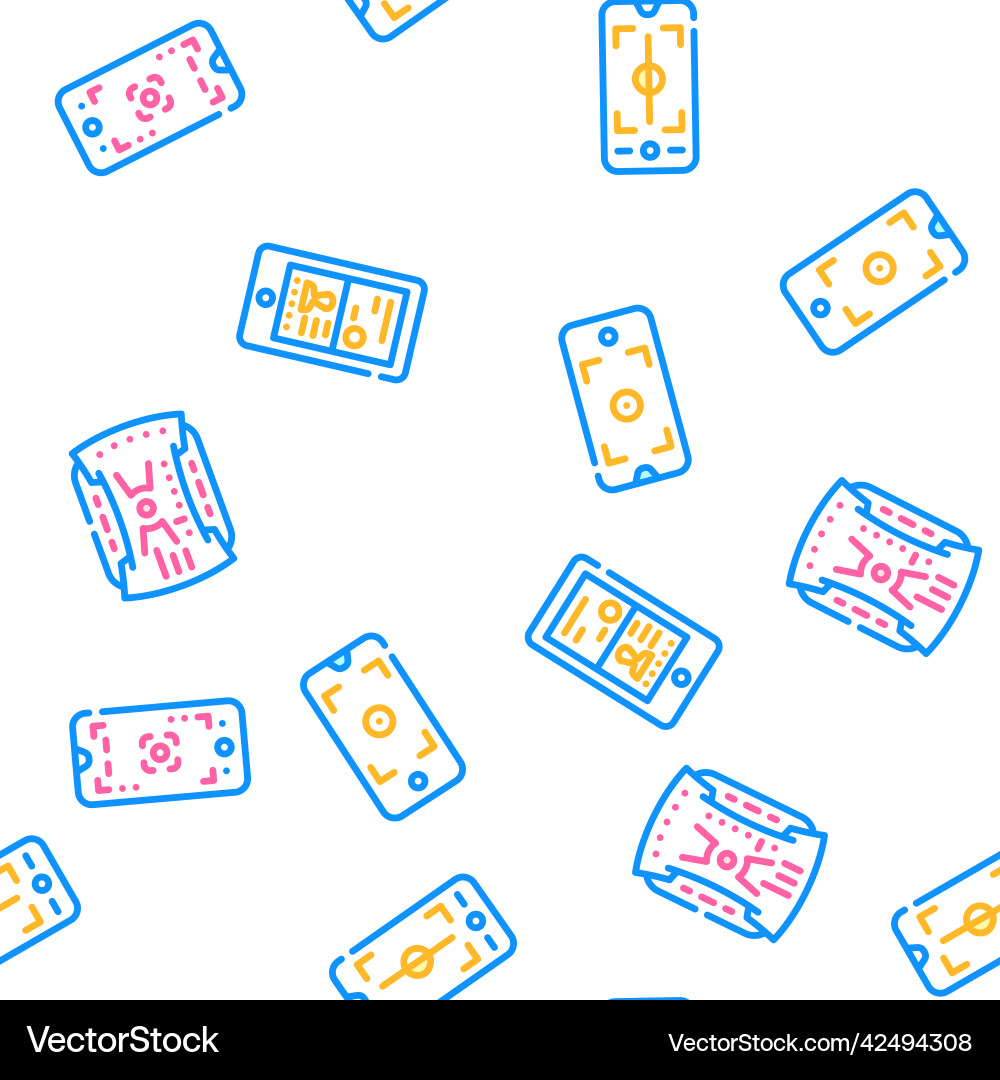 Viewfinder smartphone function icons set Vector Image
