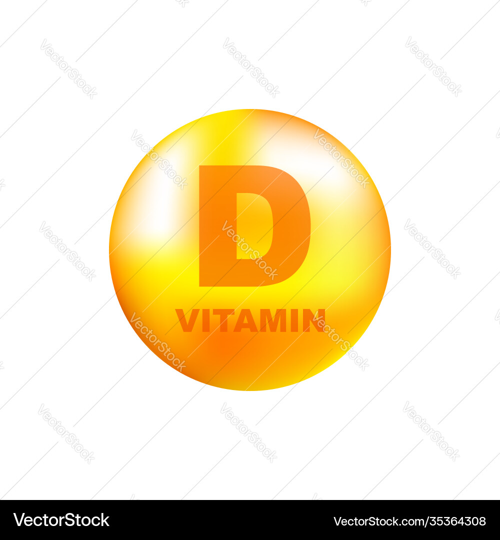 Vitamin d mit realistischem Tropfen auf grauem Hintergrund Vitamin d mit realistischem Tropfen auf grauem Hintergrund vektorbild