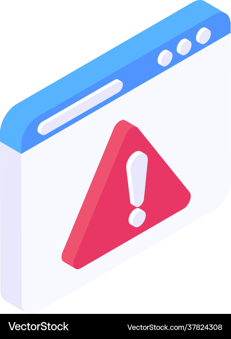 Website error Vector Image