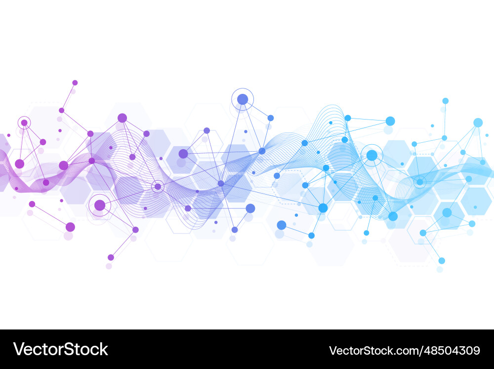 Abstract hexagonal molecular structures Abstract hexagonal molecular structures vector image