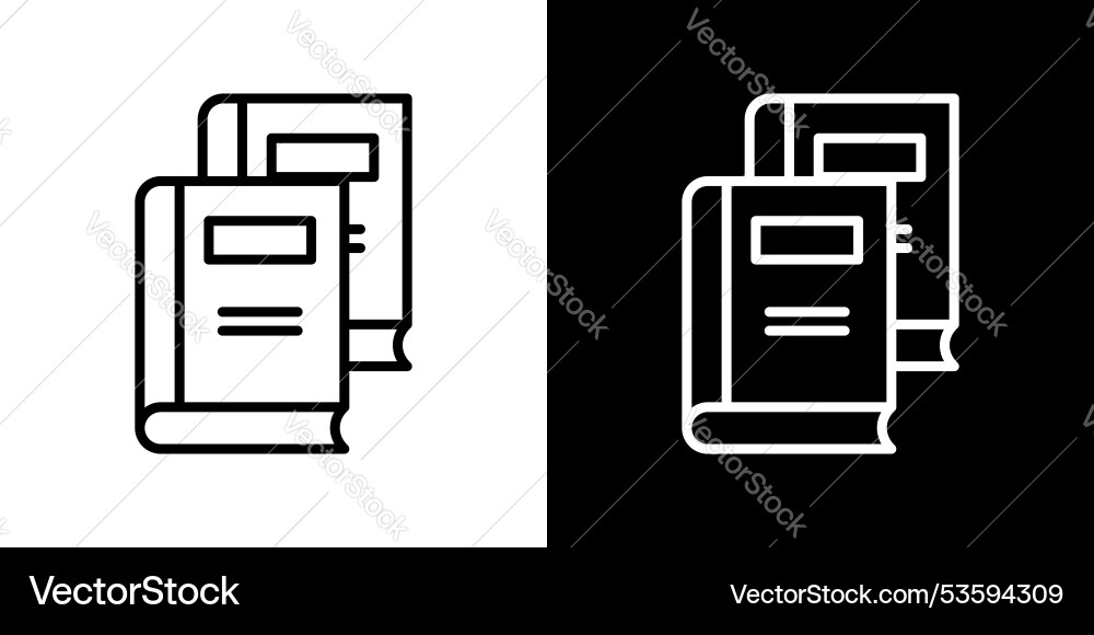 Books thin line icon set Books thin line icon set vector image