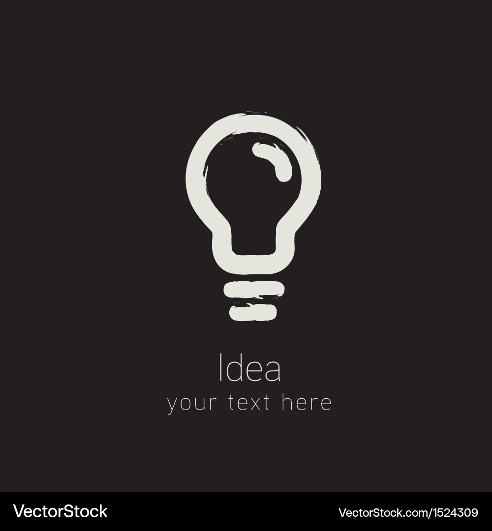 Bulb light idea Royalty Free Vector Image - VectorStock