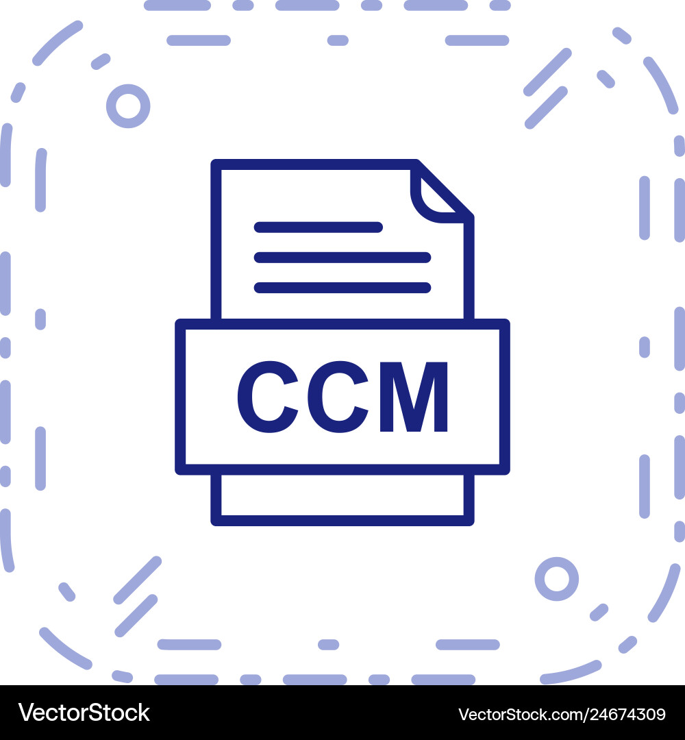 Ccm file document icon Vector Image