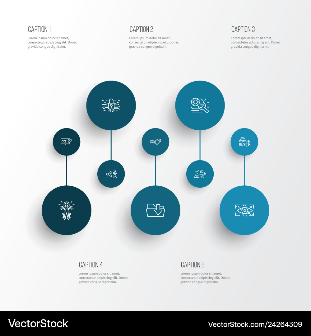 Connection icons line style set with automated Connection icons line style set with automated vector image