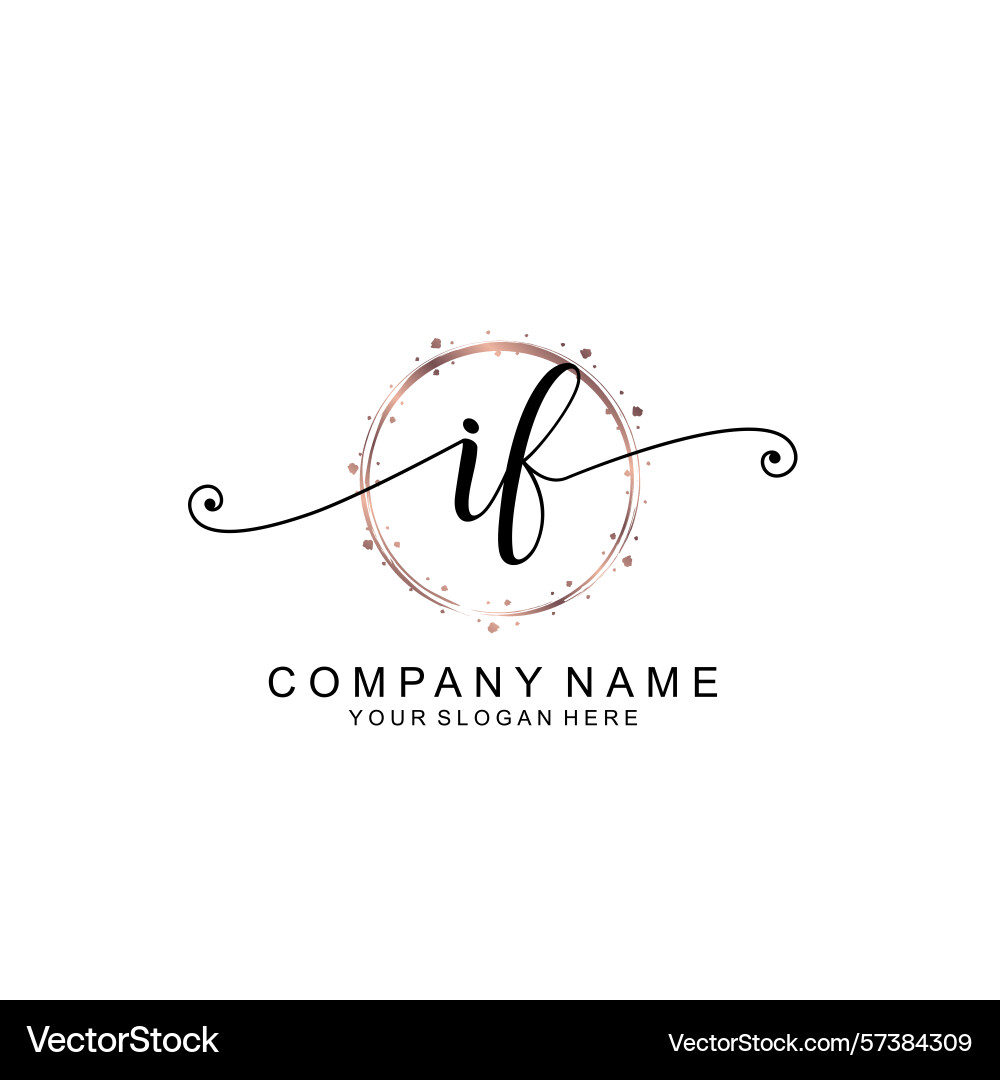 Elegant if initial logo collection with modern Elegant if initial logo collection with modern Vector Image