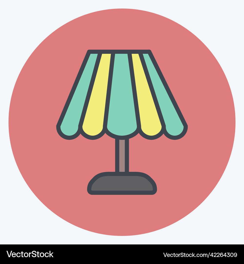 Icon lamp suitable for web interface symbol color Vector Image