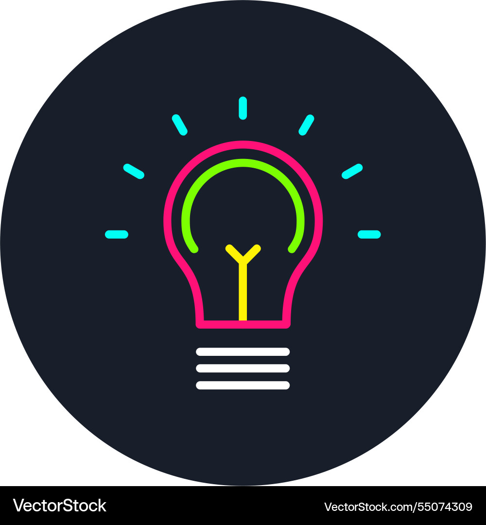 Idea line multi color icon Vector Image