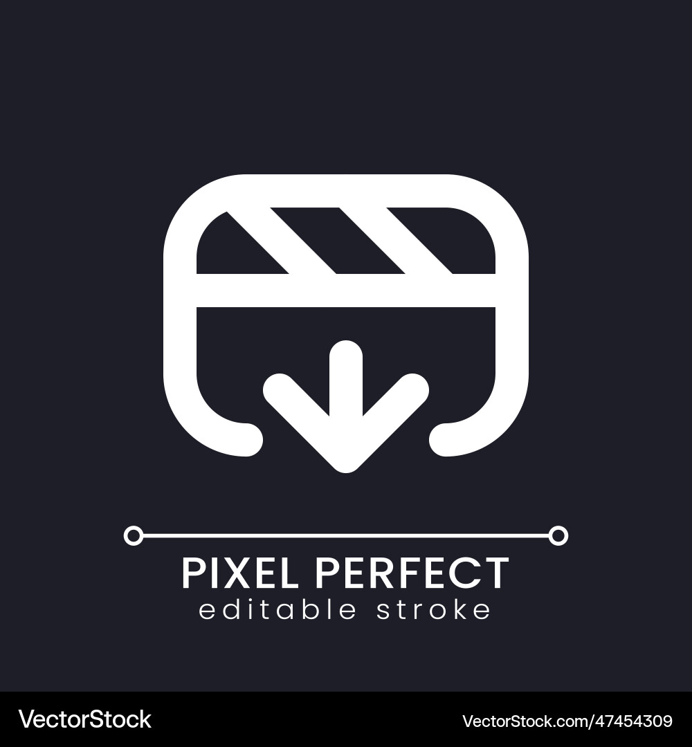 Import video file pixel perfect white linear ui Vector Image