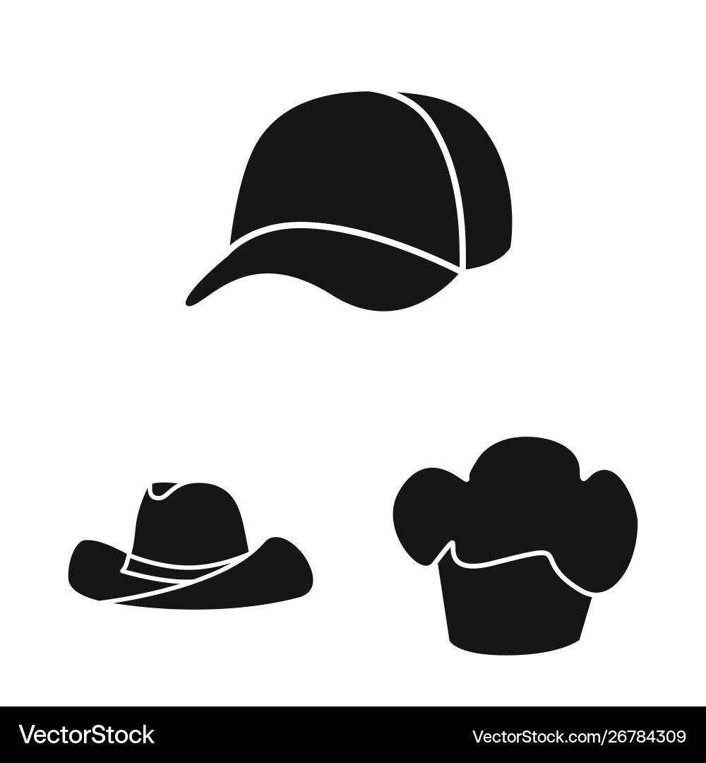 Isolated object beanie and beret icon set Isolated object beanie and beret icon set Vector Image