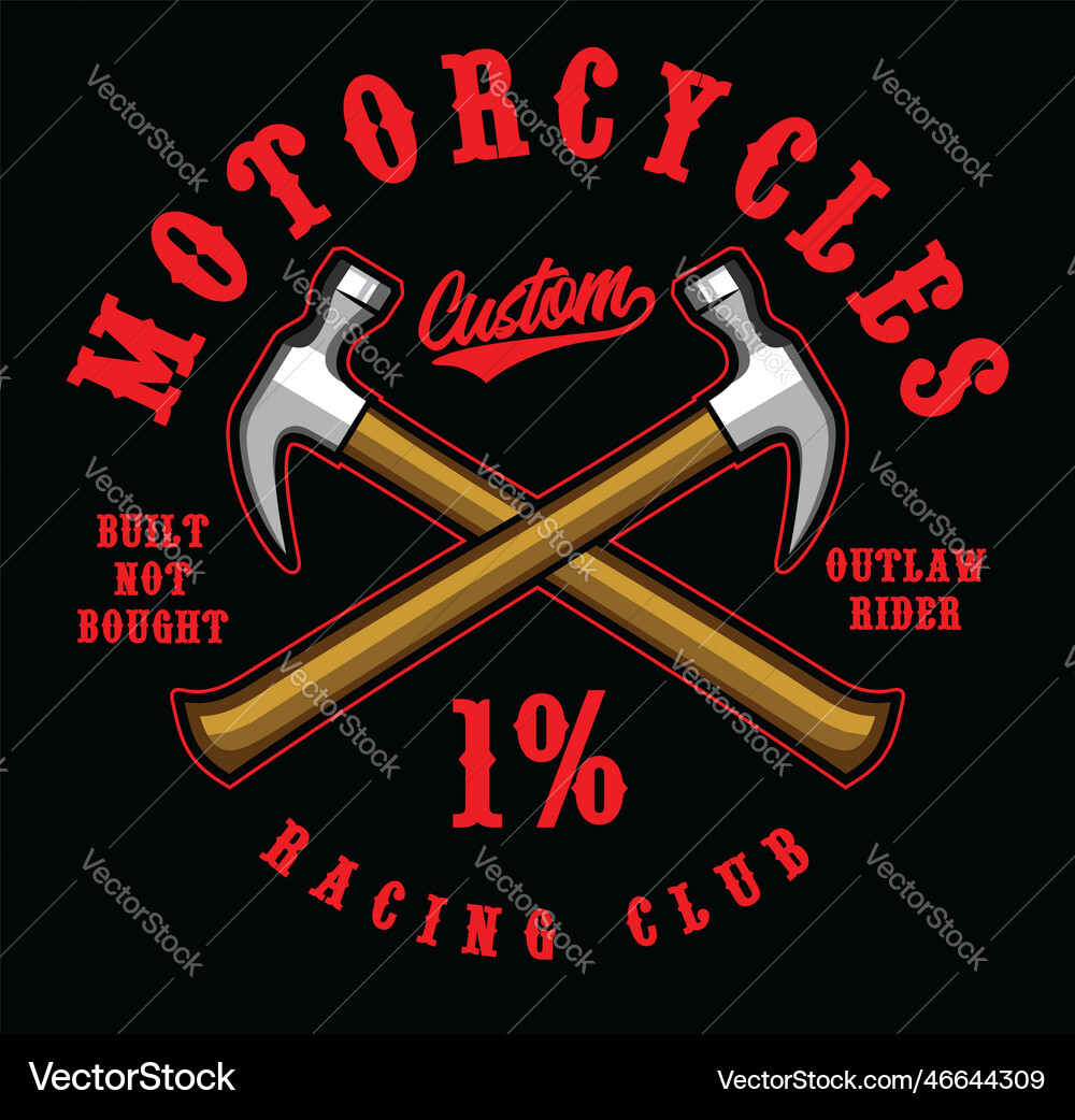 Patch biker design template Vector Image
