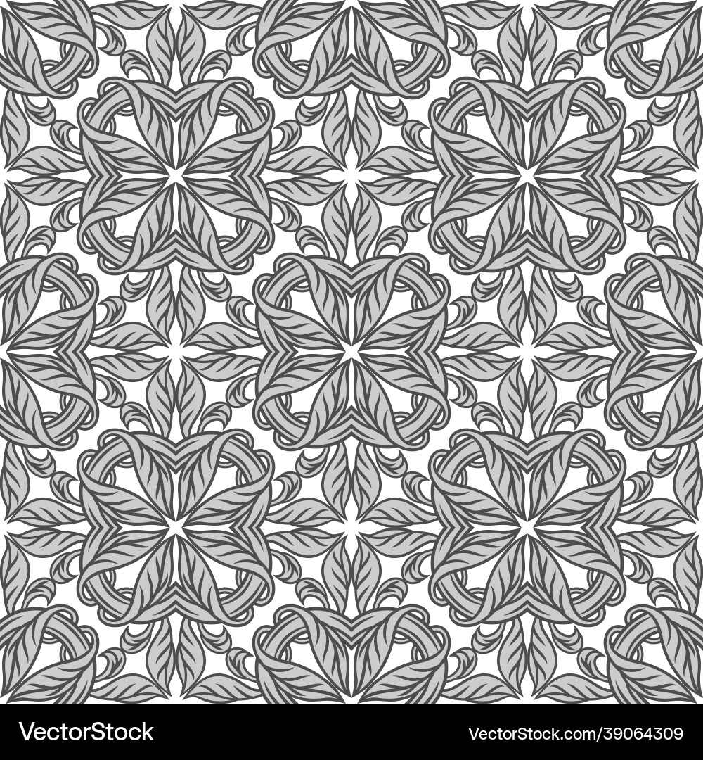 Portuguese azulejo ceramic tile seamless pattern Portuguese azulejo ceramic tile seamless pattern vector image