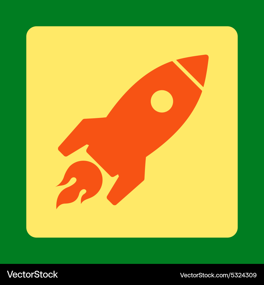 Rocket launch icon from commerce buttons overcolor vector image