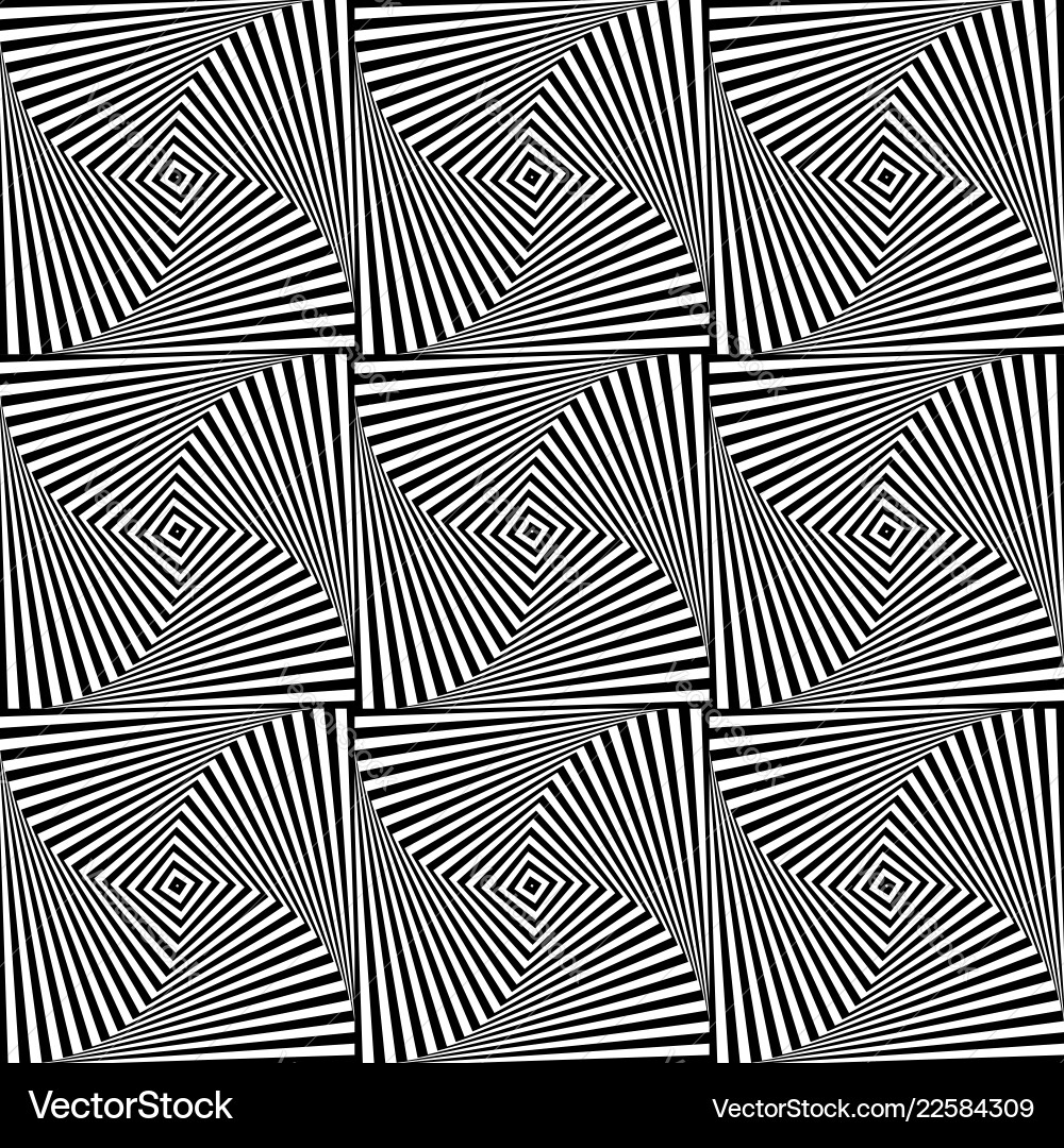 Rotating squares repeatable abstract pattern vector image